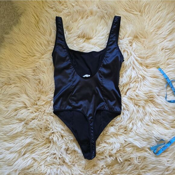 Free People Black High Contrast Bodysuit Medium - Picture 3 of 8